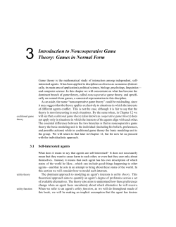 Introduction to Noncooperative Game Theory