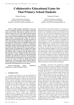 Collaborative Educational Game for Thai Primary School Students