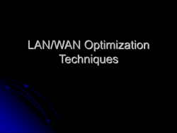 LAN/WAN Optimization Techniques