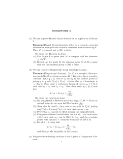 HOMEWORK 3 (1) We aim to prove Bonnet&ndash;Myers theorem as an