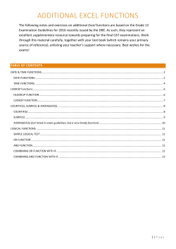 LOOKUP functions - Study Opportunities