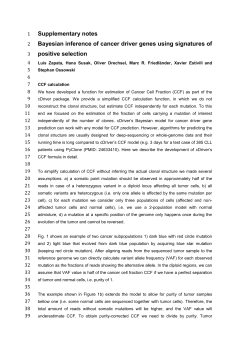 Supplementary notes Bayesian inference of cancer driver
