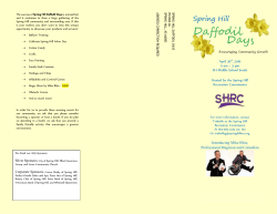 daffodil days brochure - Spring Hill Recreation Commission, KS