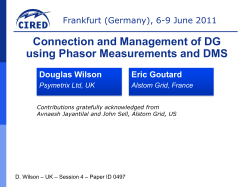 Connection and Management of Distributed Generation