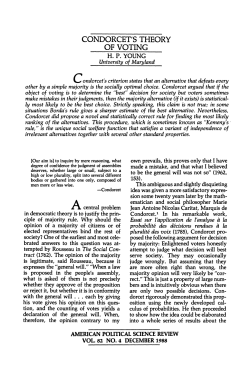 condorcet`s theory of voting - Carnegie Mellon School of Computer