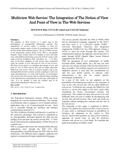 Multiview Web Service: The Integration of The Notion of View And