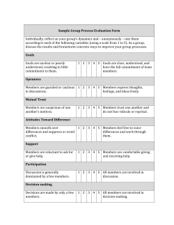 Sample Group Work Self Evaluation