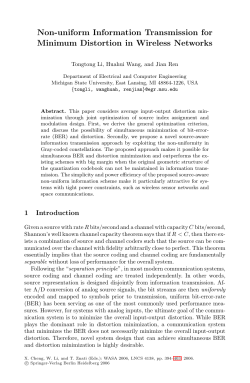 Non-uniform Information Transmission for Minimum Distortion in
