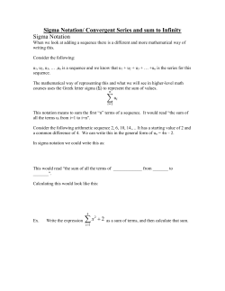 D3 Sigma Notation Convergent and sum to infinity