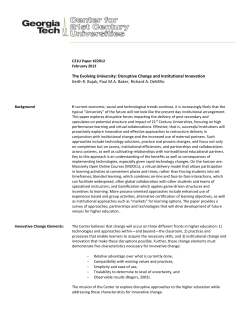 C21U Paper #22012 February 2012 The Evolving University