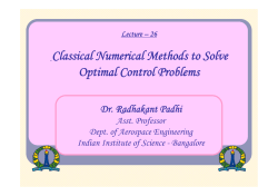Classical Numerical Methods to Solve Optimal Control Problems