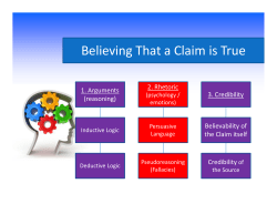 Believing That a Claim is True - The Power of Thinking Differently