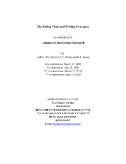 marketing time and pricing strategies