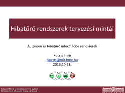 1. dia - Hibatűrő Rendszerek Kutat&oacute;csoport