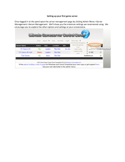 Setting up your first game server. Once logged in to the panel open