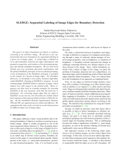 SLEDGE: Sequential Labeling of Image Edges for Boundary Detection