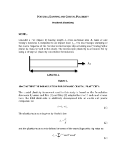Pratheek Shanthraj MODEL: Consider a rod (figure 1) having length