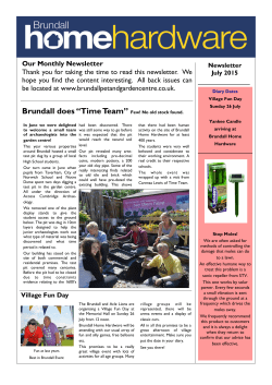 Brundall does &ldquo;Time Team&rdquo; Few! No old stock