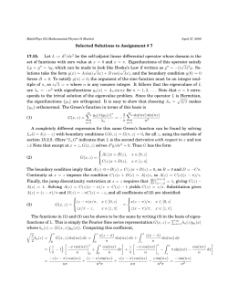 Selected Solutions to Assignment # 7 17.15. Let L := d2/dx2 be the