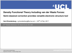 Density Functional Theory Including van der Waals Forces: