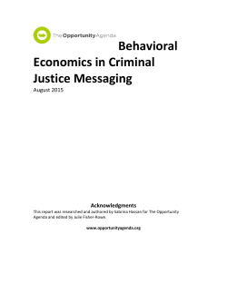 Behavioral Economics in Criminal Justice Messaging