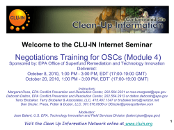 OSC Negotiations Course - CLU-IN
