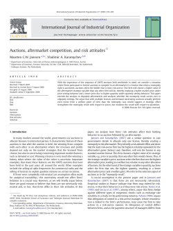 Auctions, aftermarket competition, and risk attitudes