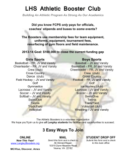 The Boosters use membership fees for team equipment, uniforms