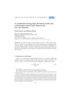 A conditional strong large deviation result and a functional
