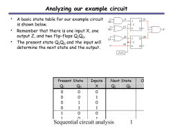 Sequential Circuit Analysis