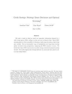 Credit Ratings: Strategic Issuer Disclosure and Optimal