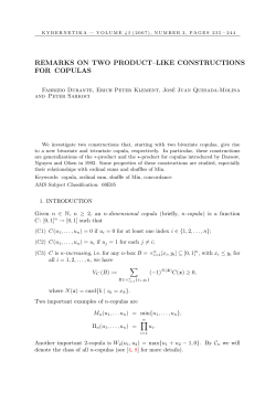 remarks on two product–like constructions for copulas