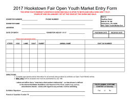 Open Youth Market &ndash; Rabbit Entry Form and Rules