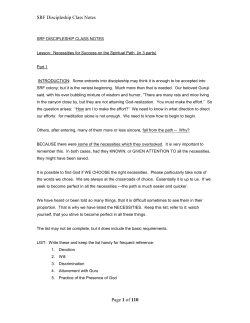 srf discipleship class notes