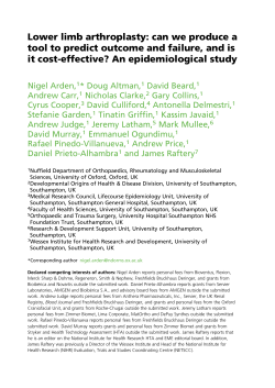 Lower limb arthroplasty: can we produce a tool to predict outcome