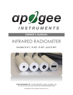 Owner`s Manual - Apogee Instruments