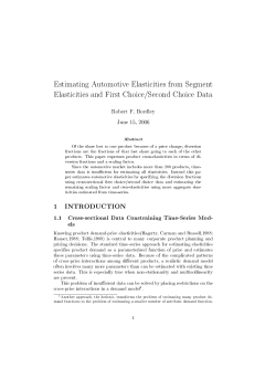 Estimating Automotive Elasticities from Segment