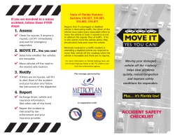 Minor Traffic Accident - Four Steps to Follow