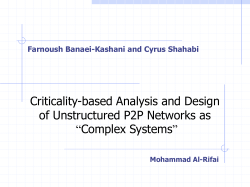 Criticality-based Analysis and Design of Unstructured P2P Networks