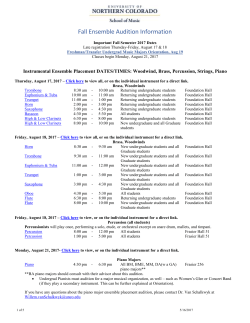 2017-18 Ensemble Auditions