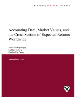 Accounting Data, Market Values, and the Cross Section of Expected