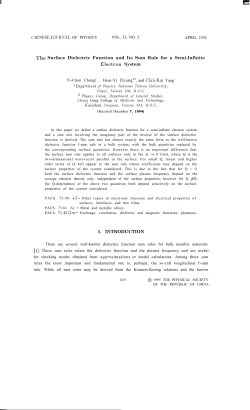 The Surface Dielectric Function and Its Sum Rule for a Semi