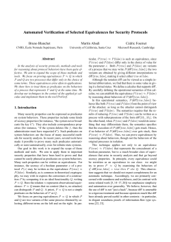 Automated Verification of Selected Equivalences for