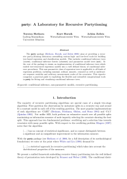 party: A Laboratory for Recursive Partytioning