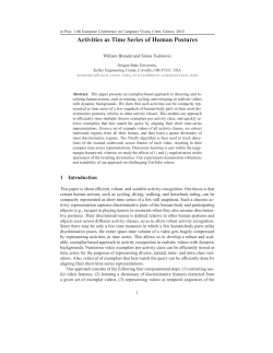 Activities as Time Series of Human Postures