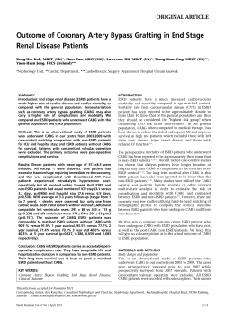 Outcome of Coronary Artery Bypass Grafting in End Stage Renal