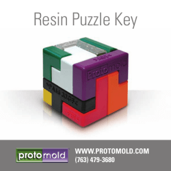 Resin Puzzle Key - Injection Molding