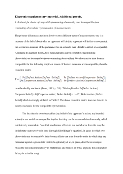 Electronic supplementary material. Additional proofs. 1. Rational for