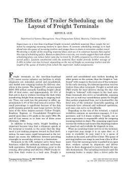 The Effects of Trailer Scheduling on the Layout of Freight Terminals
