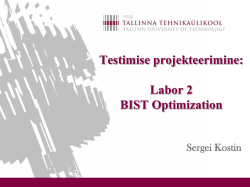 BIST - Look at www.tud.ttu.ee